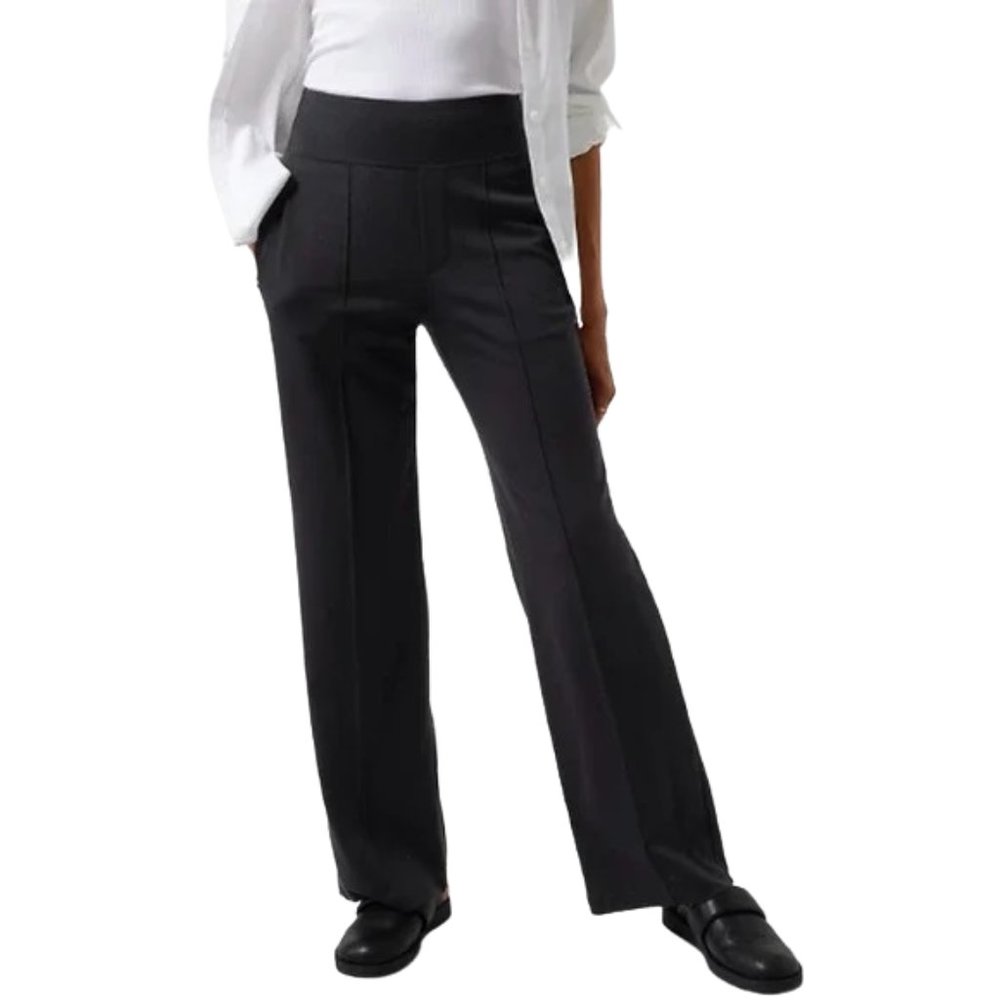 Athleta Eastbound Wide Pants Black Solid Tencel Blend NWT Women s Size 4